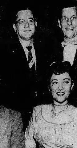 С мужем, Джеком Шулемом (слева). 1956.