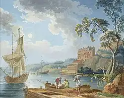 Вид на Мариеберг близ Стокгольма. 1768. Пергамент, гуашь. Частное собрание