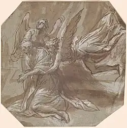 Христос в Гефсимании. 1560-е. Тонированная бумага, мел, сепия, гуашь, перо, кисть. Национальная галерея искусства, Вашингтон