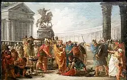 Ж.-А. Бофор. Камилл бросает свой меч на весы Бренна