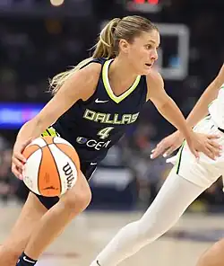 Шелдон в игре за «Даллас Уингз» против «Миннесота Линкс» (17 июня 2024 года)