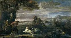 Охота на кабана. Холст, масло. Прадо, Мадрид