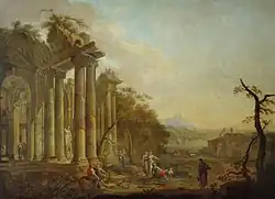 Фигуры с руинами и статуей Геркулеса Фарнезского. Между 1770 и 1779. Холст, масло. Национальный фонд, Великобритания