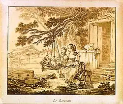 Колыбель. 1769. Акватинта, лавис