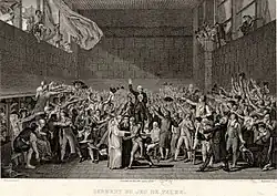 Ж. Куше. Гравюра по неоконченной картине Давида. Офорт, резец