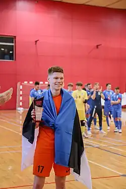 Елисей Захаров в финале Кубка Эстонии по футзалу (2023)