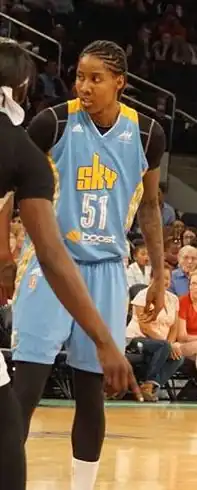 Бриланд в игре за «Чикаго Скай» против«Нью-Йорк Либерти» (3 сентября 2015 года)