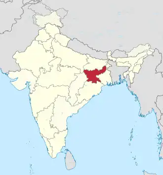 Джаркханд на карте