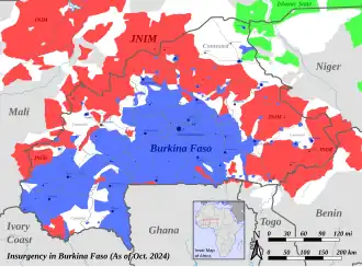 Линия фронта по состоянию на ноябрь 2024 года.