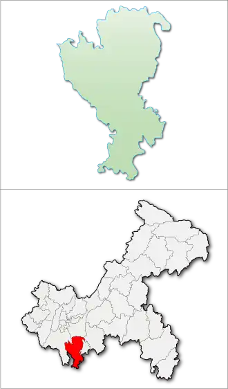 Цицзян на карте