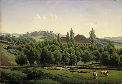 Дом на холме. Ок. 1850. Холст, масло. Городской музей, Осло