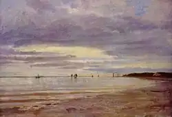 Побережье у Бланкенезе. 1842. Бумага, масло. Кунстхалле, Гамбург