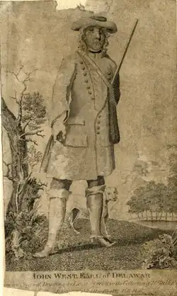 Джон Уэст, 1-й граф де ла Варр, картина Уильяма, 4-го графа Байрона (Британский музей)