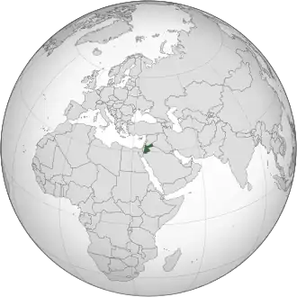 Иордания на карте мира