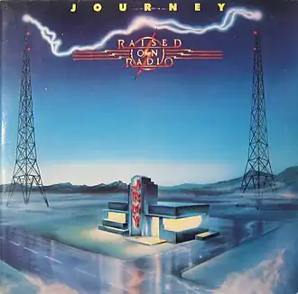 Обложка альбома Journey «Raised on Radio» (1986)