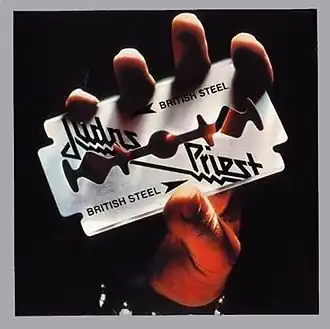 Обложка альбома Judas Priest «British Steel» (1980)
