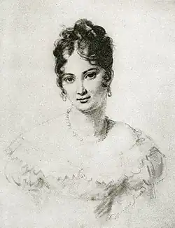 Ф. Жерар. Портрет Жюли Рекамье. Рисунок. 1802—1805. Музей Карнавале, Париж