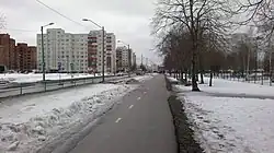 Улица Кристьяна Кярбера, дом 27 (справа)и дом 36 (слева)