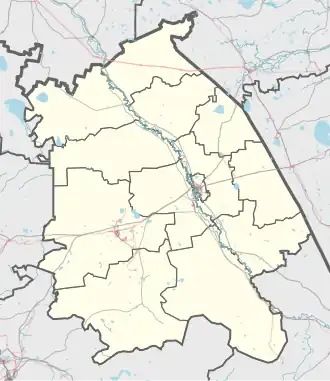 Солнечный на карте