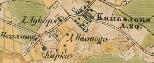 План деревни Кайболово. 1885 год