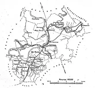 Карта Калининского района в 1928 году