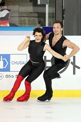 Наталья Калишек и Максим Сподыревна этапе Гран-при Франции (2019)