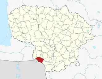 Калварийский район на карте