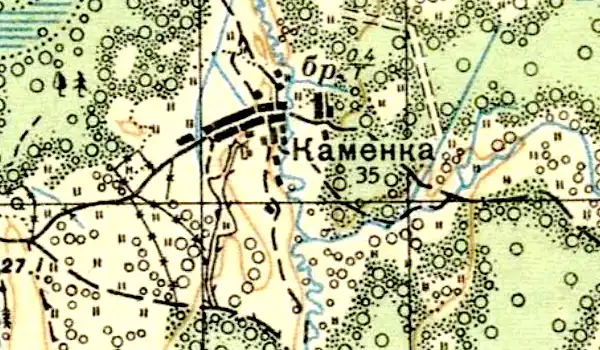 План деревни Каменка. 1941 год