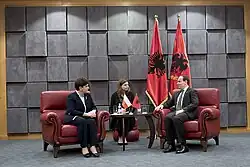 Встреча Буяра Нишани с премьер-министром Польши Беатой Шидло в Тиране 9 декабря 2016 года
