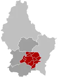 Люксембург на карте