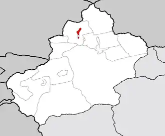 Карамай на карте