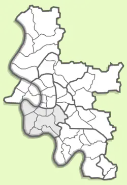 Местоположение округа 03 на карте Дюссельдорфа