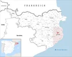 Расположение муниципалитета на карте провинции