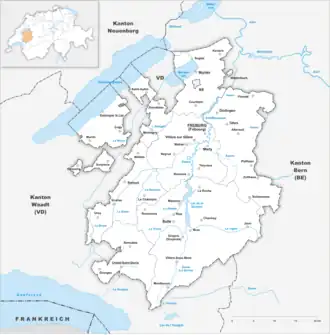 Фрибур (Фрайбург) на карте