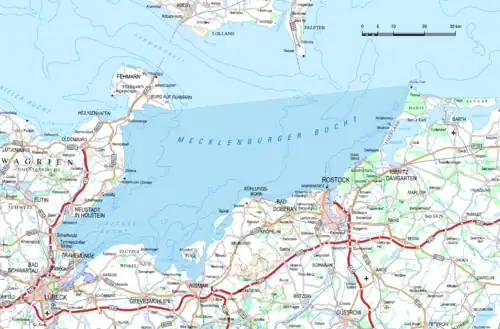 Мекленбургский залив на карте.