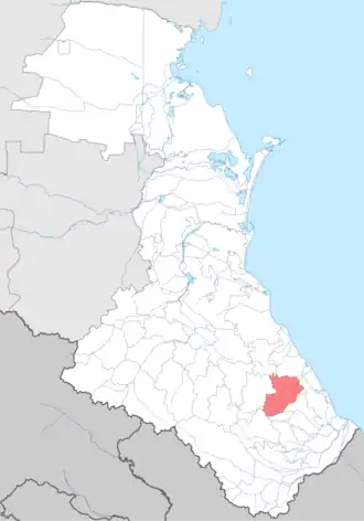 Кайтагский район на карте