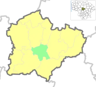 Кедайнское староство на карте