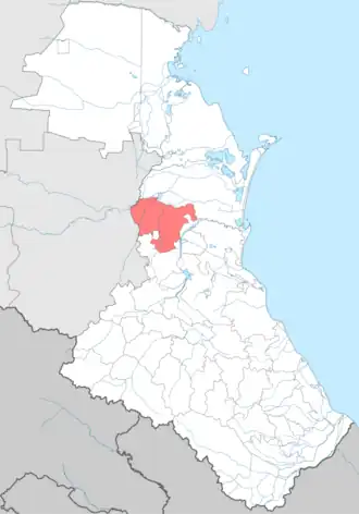 Хасавюртовский район на карте