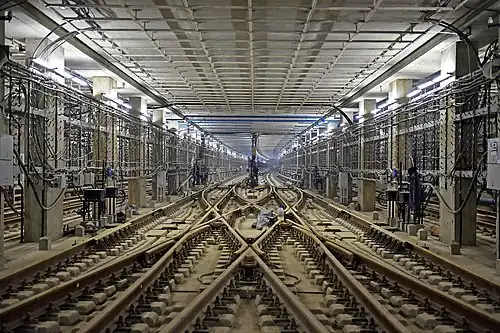 Перекрёстный съезд, вид в сторону тупика