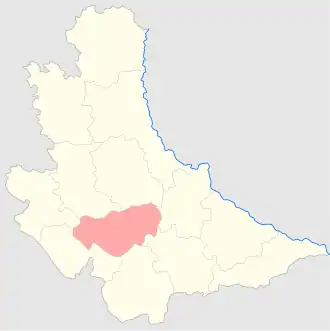 Таращанский уезд на карте