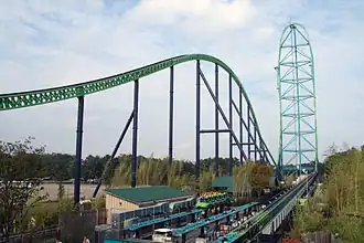 Kingda Ka, самые высокие и вторые по скорости «американские горки», находятся в Нью-Джерси