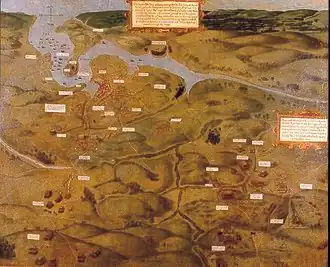 Карта Битвы при Кинсейле, 1602