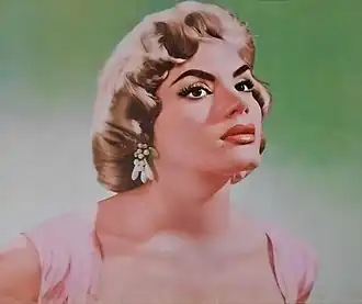 Мексиканская актриса Китти де Ойос на фотографии, сделанной, вероятно, в 1959 году, поскольку эта дата есть в календаре.