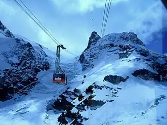Вид на Малый Маттерхорн с подъёмника