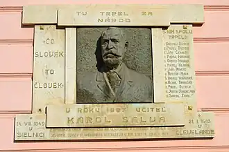 Мемориальная доска Каролю Сальва