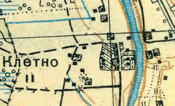 План деревни Клетно. 1931 год