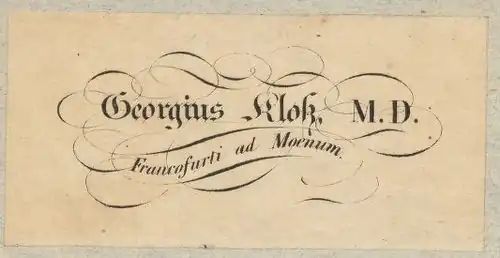 Экслибрис Георга Клосса