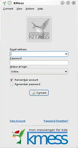 Скриншот программы KMess