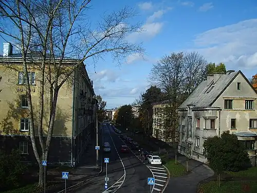 Вид на улицу с эстакады на Пярнуском шоссе, 2008 год