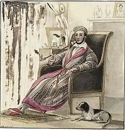 Молодой человек в турецком наряде. 1834 Акварель